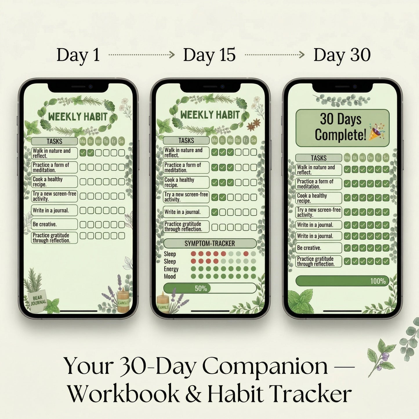 Der 30-Tage Companion — Workbook & Gewohnheitstracker